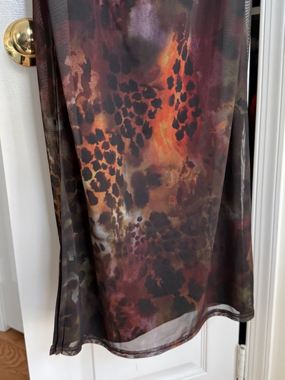 ASOS NWT Animal Print Dress Mesh Isabelle Pennington-Edmead Marigot Midaxi US 10 - Picture 8 of 9